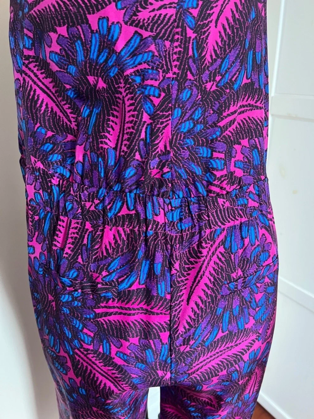 J.Crew Bright Dahlia Floral 100% Silk Strappy Jumpsuit with Pockets Size 6